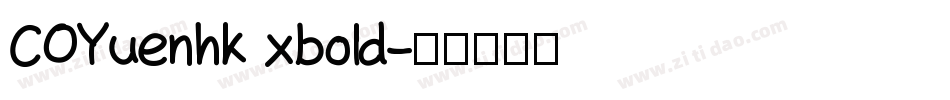 COYuenhk xbold字体转换